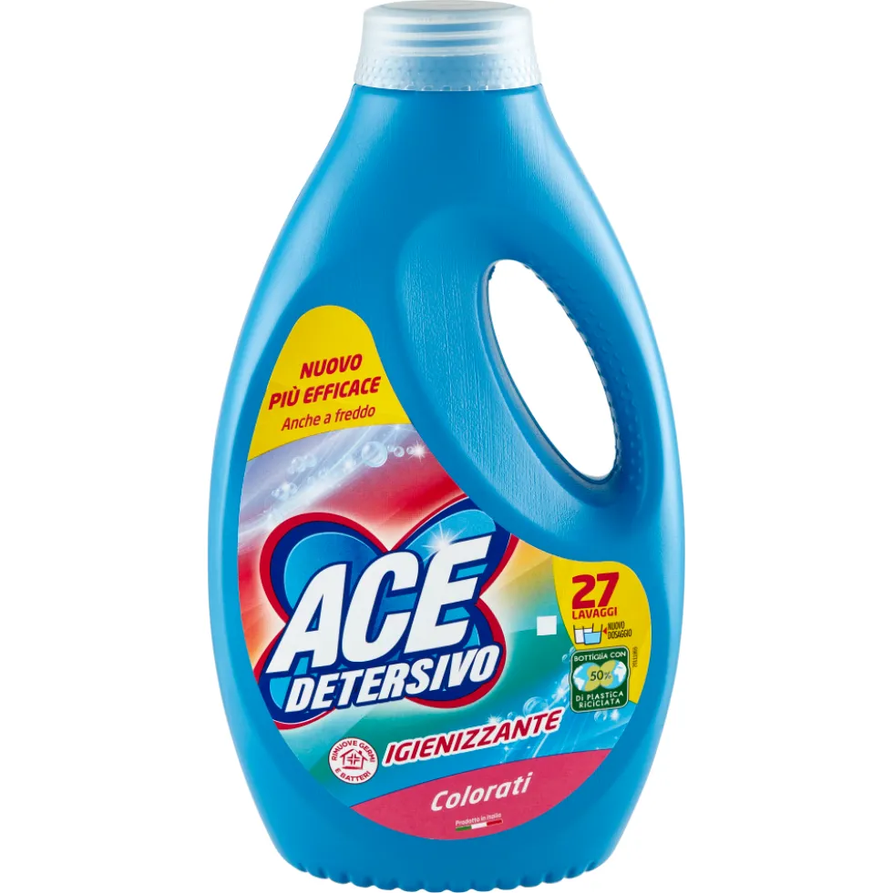 Ace Detersivo Liquido Colorati Igienizzante 27 Lavaggi