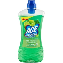 Ace Pavimenti Igienizzante Lime e Menta Piperita Senza Candeggina 1L