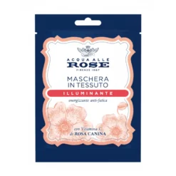Acqua alle Rose Illuminante Maschera in Tessuto Idratante Anti-Fatica 1 Pezzo
