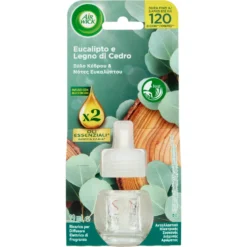 Air Wick Ricarica Diffusore Elettrico Oli Essenziali Eucalipto e Legno Cedro 19 ml