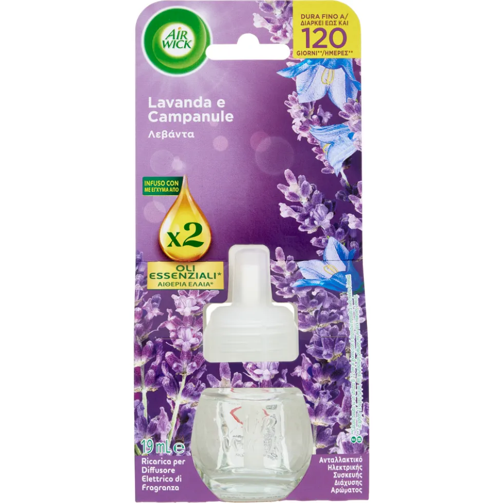 Air Wick Ricarica Diffusore Oli Essenziali Lavanda e Campanule 19 ml