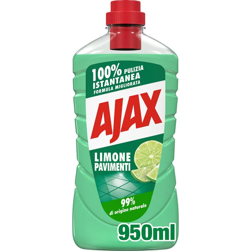Ajax Detersivo Pavimenti Limone Ultra Sgrassante 950ml