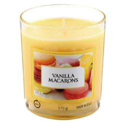 Aladino Candela in Bicchiere di Vetro Vaniglia Macaron 45 Ore