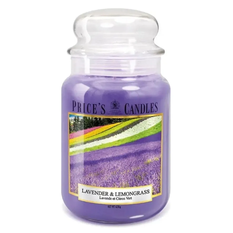 Aladino Candela Profumata Giara Grande Lavanda e Camomilla 100h