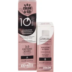 Alama SOS Colorazione Permanente e Rivelatore in Crema 3.0 Castano Scuro 90ml