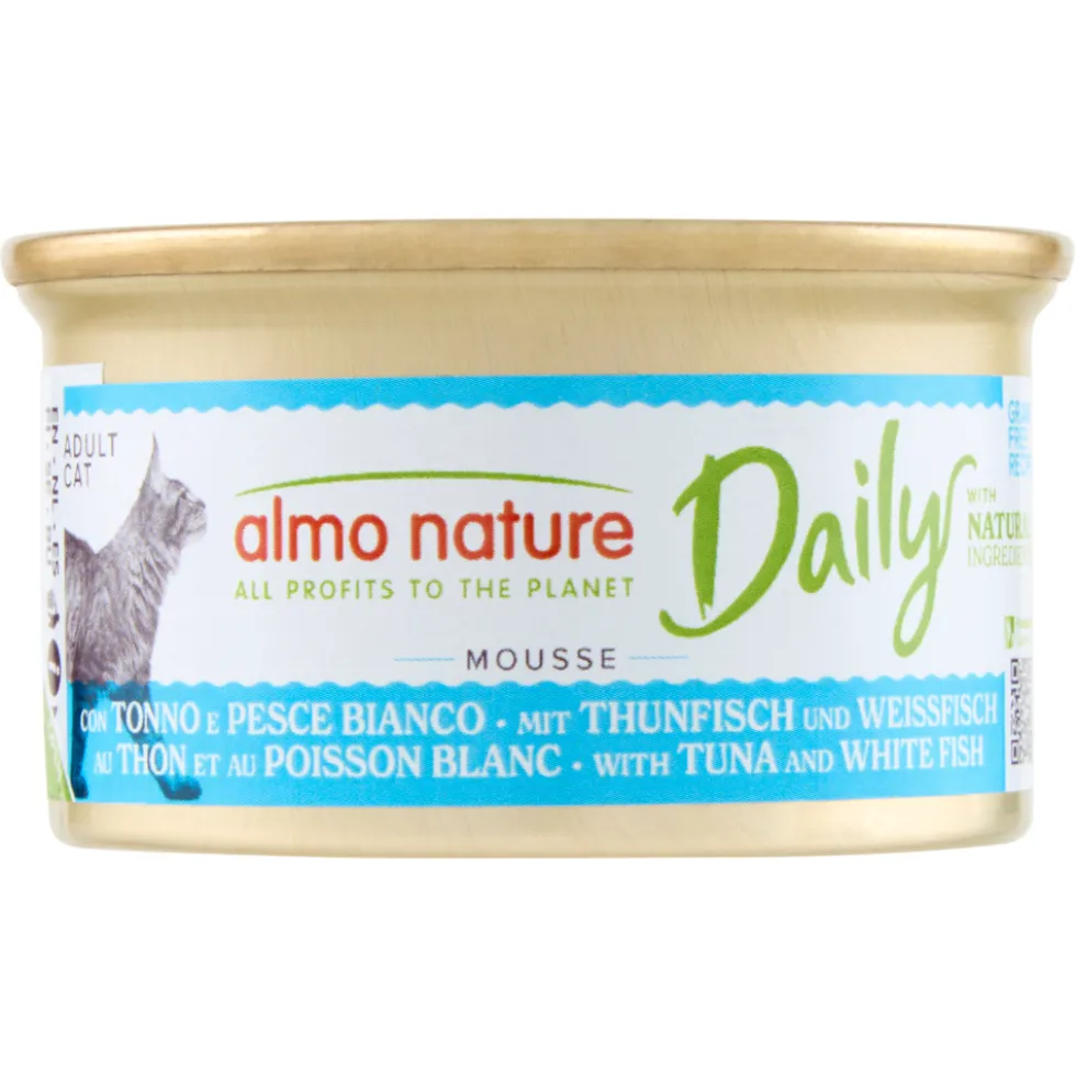 Almo Nature Daily Adult Cat Mousse con Tonno e Pesce Bianco 85 g