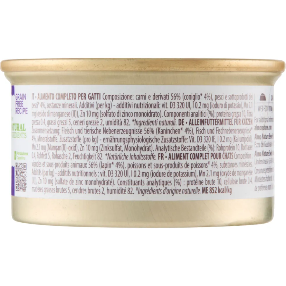 Almo Nature Daily Adult Cat Mousse con Coniglio 85 g