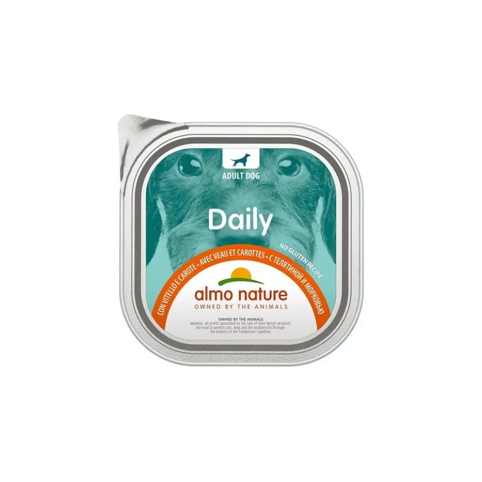 Almo Nature Daily Adult Dog con Vitello e Carote 300 g