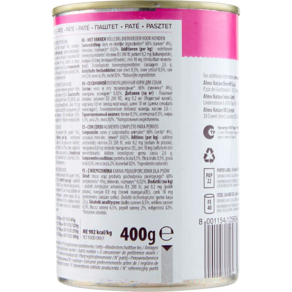 Almo Nature Daily Adult Dog con Maiale 400 g