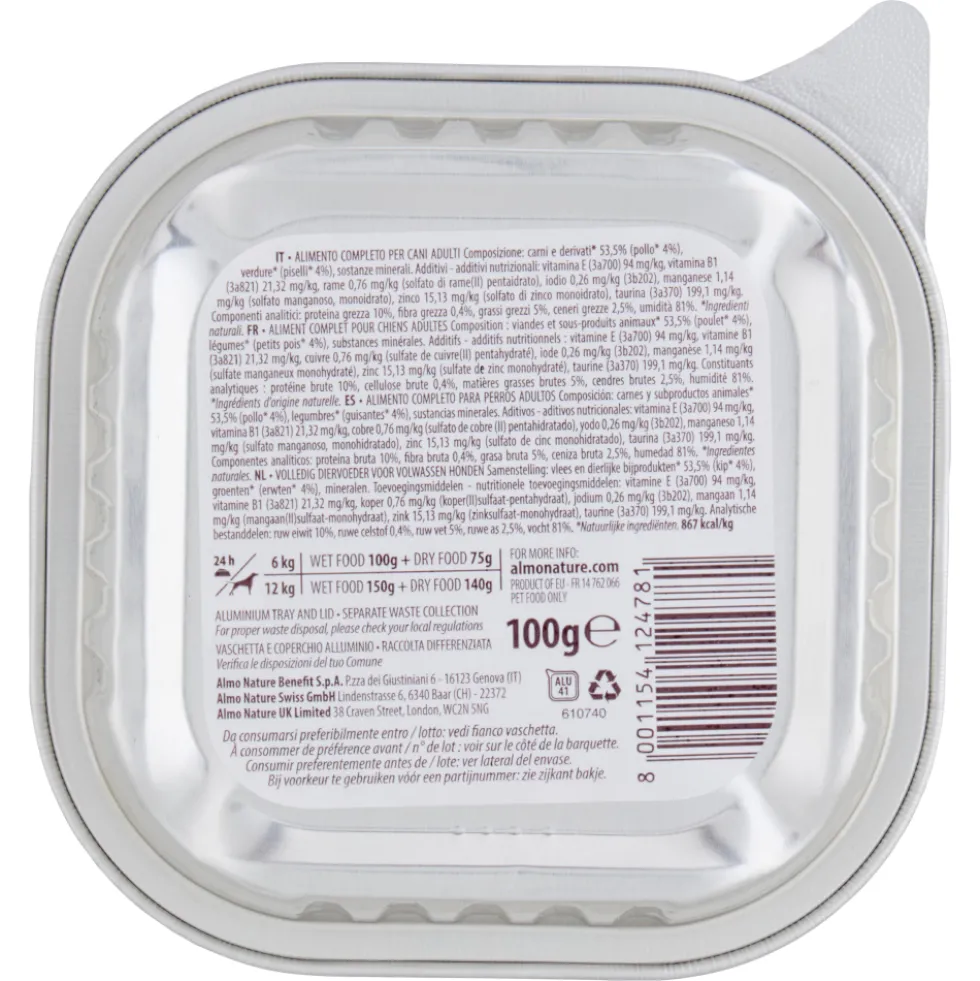 Almo Nature Daily Pollo e Piselli 100 g