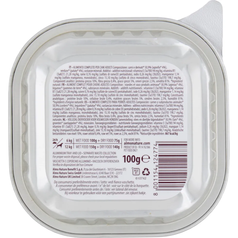 Almo Nature Dog Agnello 100g