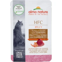 Almo Nature HFC Adult Cat Jelly Filetto di Tonno con Gamberetti 55 g