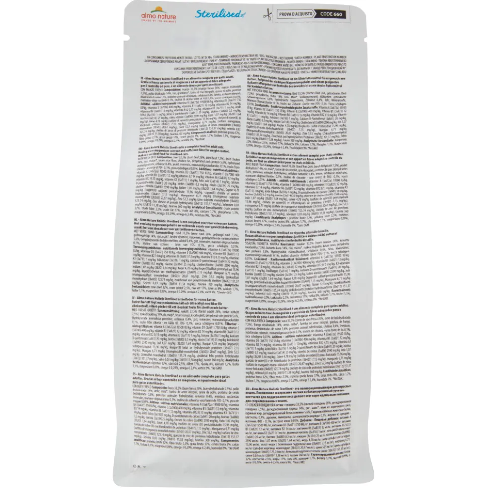 Almo Nature Sterilised Adult Cat con Manzo Fresco 400 g