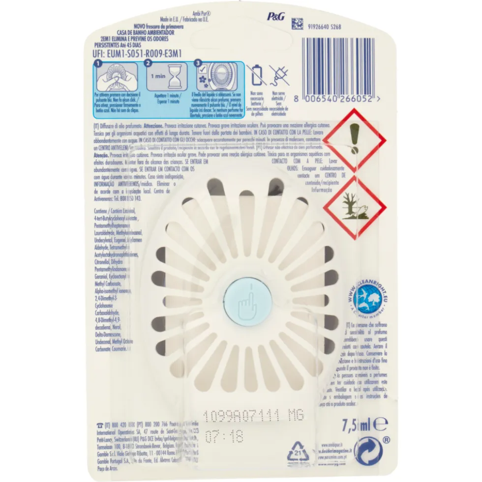 Ambi Pur Bagno 2in1 Lenor Risveglio Primaverile Profumatore Ambiente