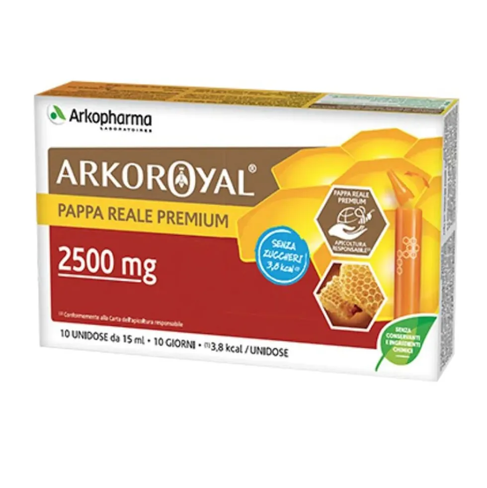 Arkoroyal Pappa Reale 2500 mg 10 Flaconcini