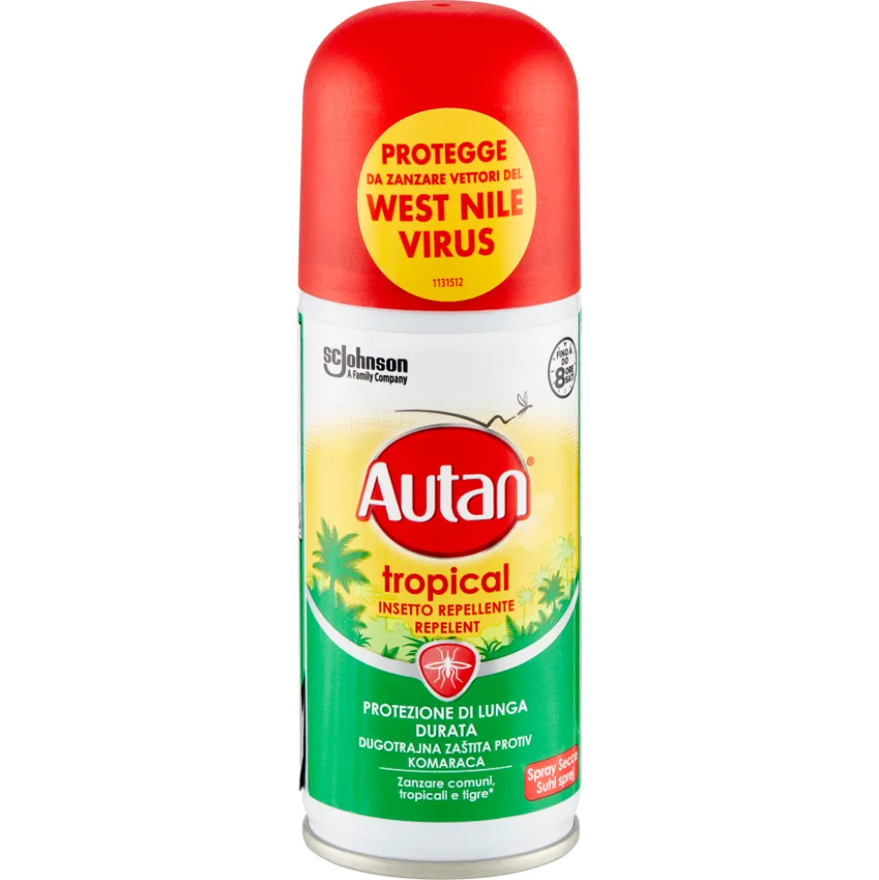 Autan Tropical Insetto Repellente Spray Secco 100 ml