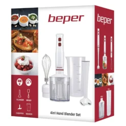 Beper Set Frullatore a immersione 4in1