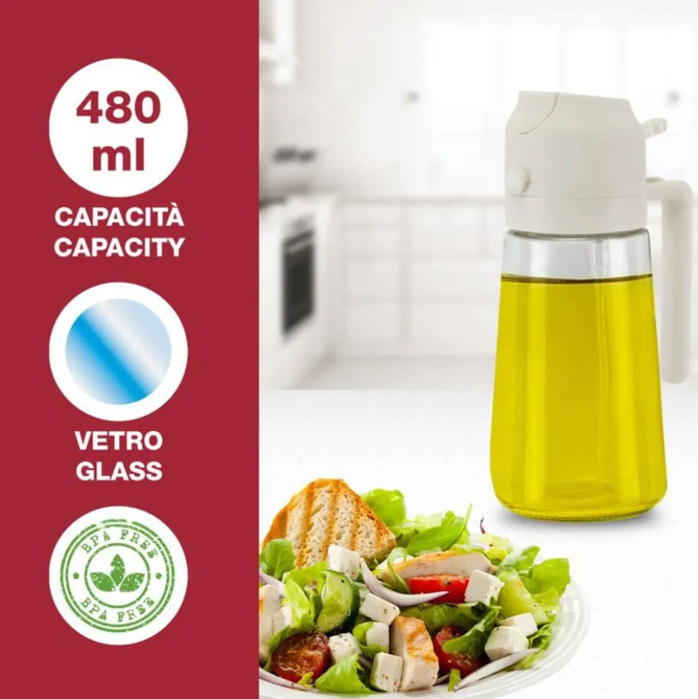 Beper Spruzzino e Dosatore 2in1 per Condimenti 480 ml