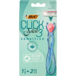 Bic Click Soleil 3 Sensitive Rasoio 3 Lame Manico + 2 Ricariche