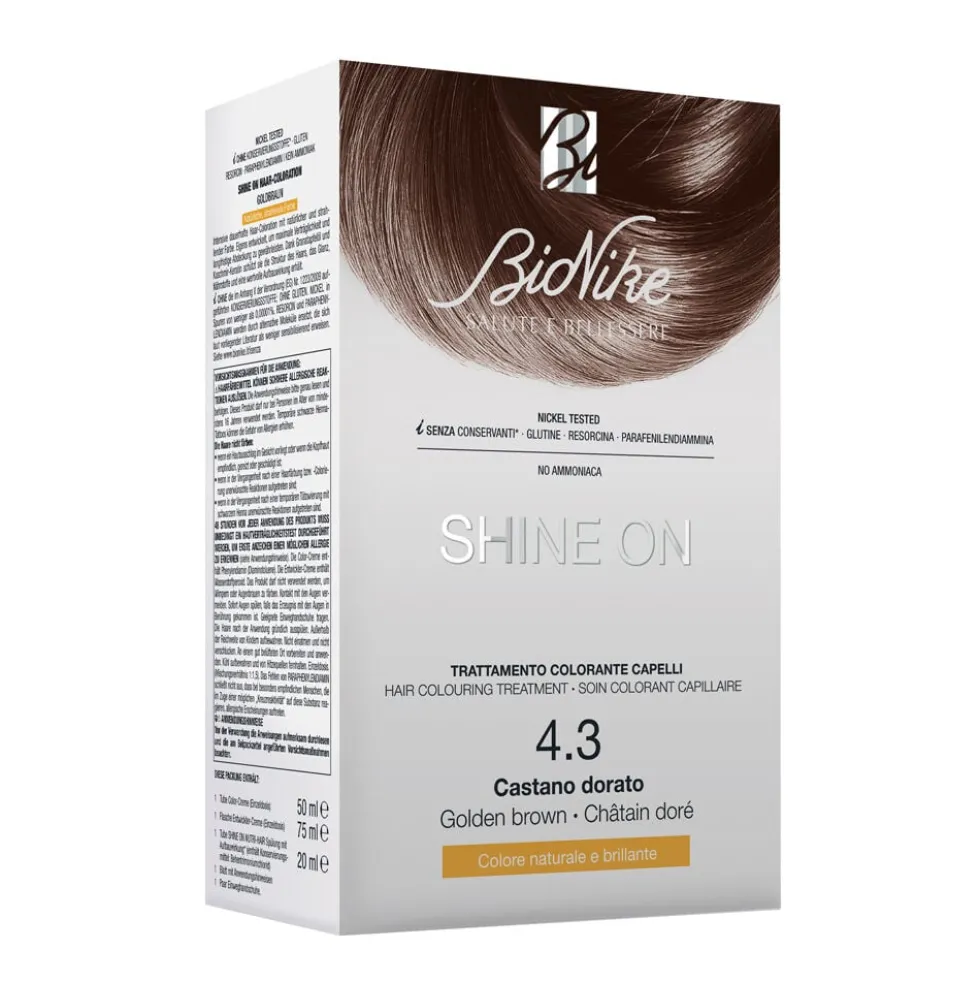 Bionike Shine On Trattamento Colorante Capelli Castano Dorato N.4.3