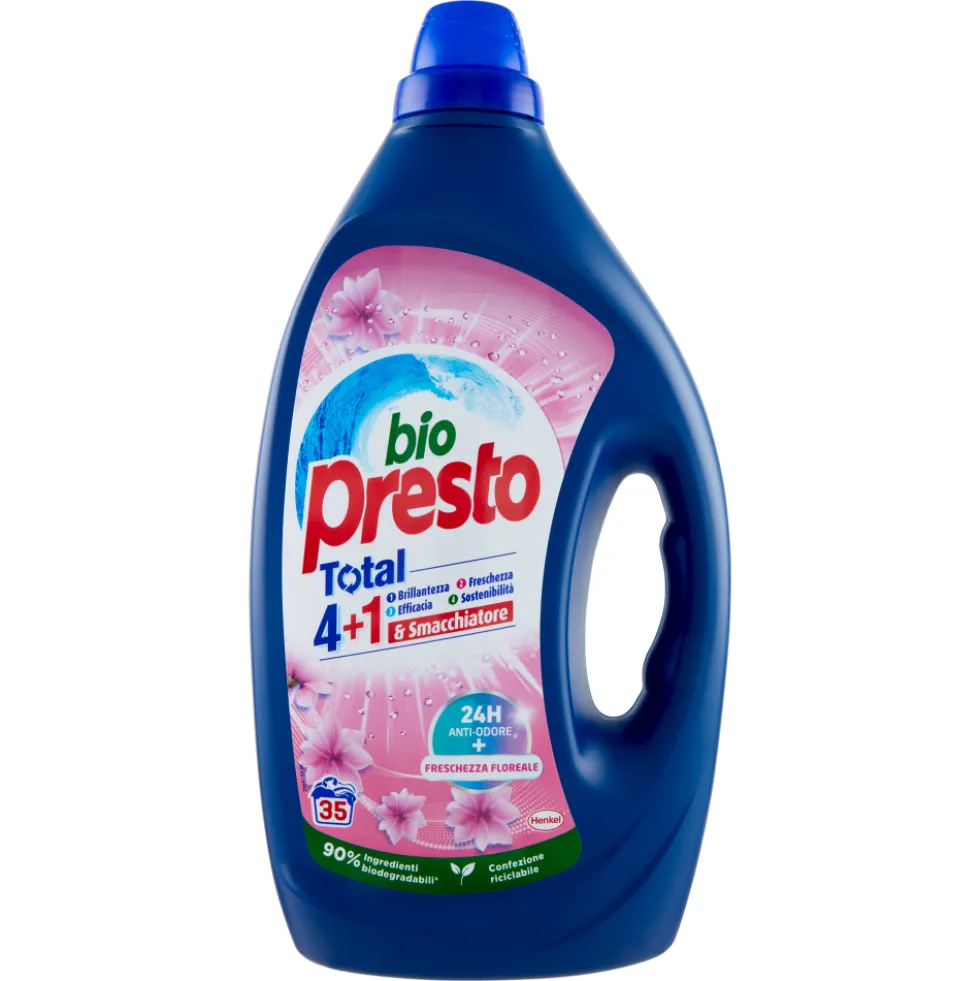 Bio Presto Liquido Freschezza Floreale 35 Lavaggi 1.575 ml