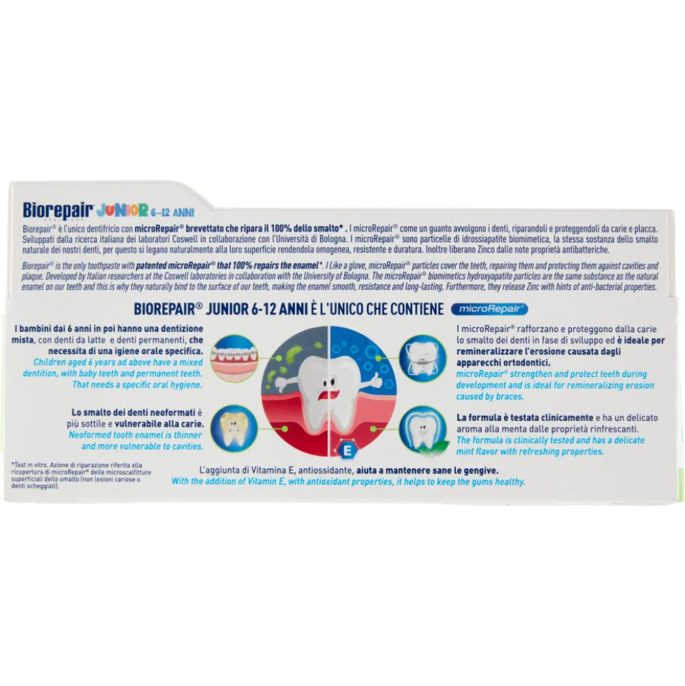 Biorepair Junior 6-12 anni Dentifricio 75 ml
