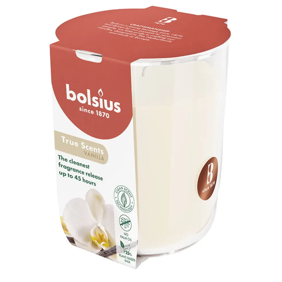 Bolsius Candela profumata in bicchiere alla Vaniglia