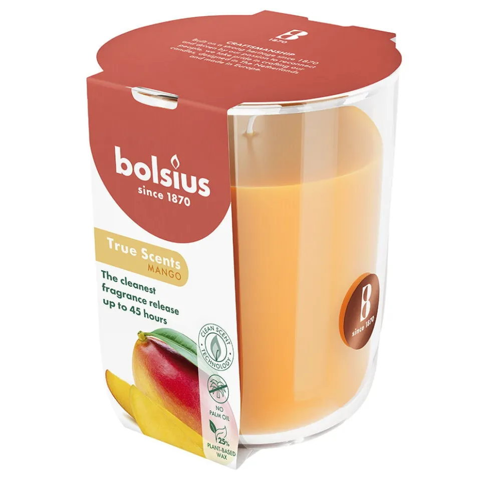 Bolsius Candela profumata in bicchiere al Mango