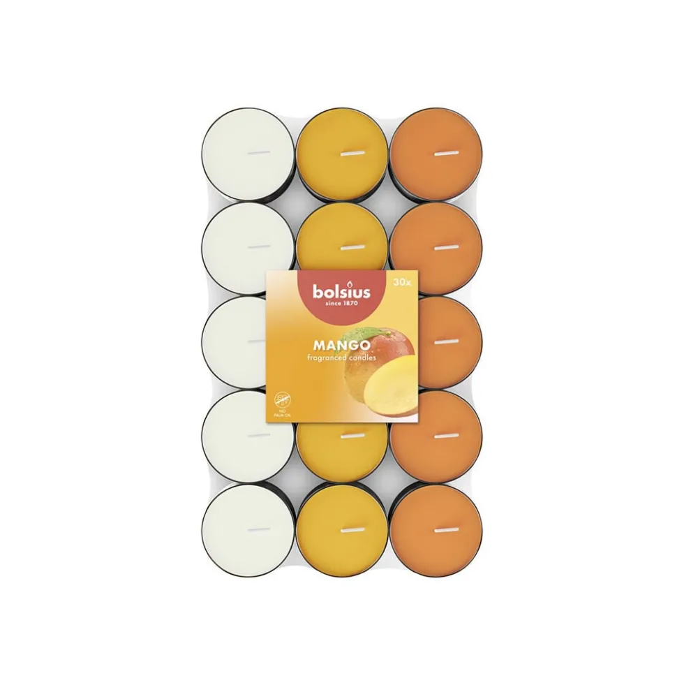 Bolsius Candela tealight profumata al Mango 30 pezzi