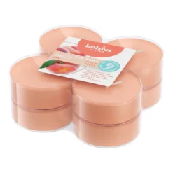 Bolsius Maxi Tealight Profumate Pesca 8 pezzi