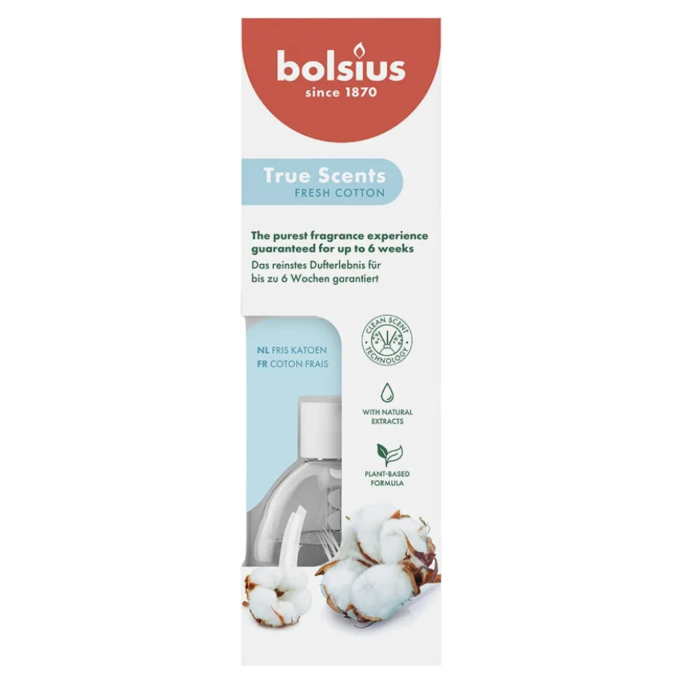 Bolsius Profumatore a bastoncini Fresco Cotone 60ml