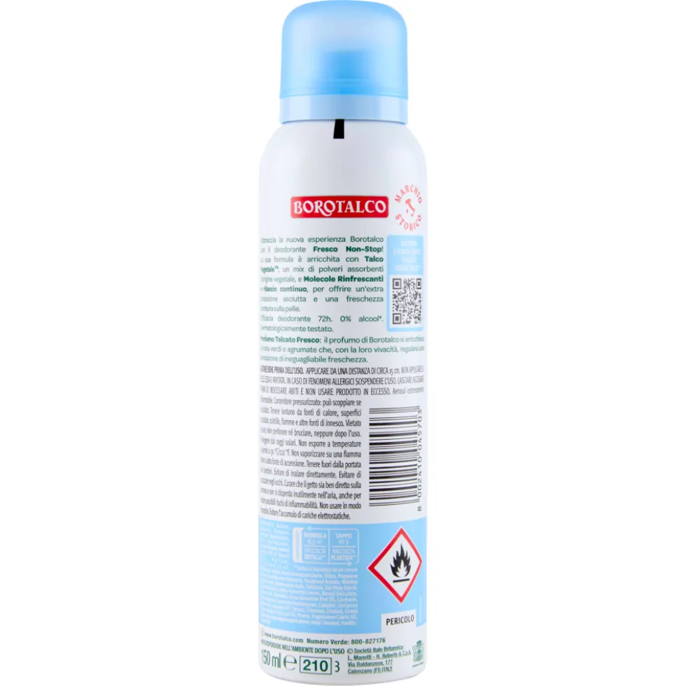 Borotalco Deodorante Spray Fresco 150ml