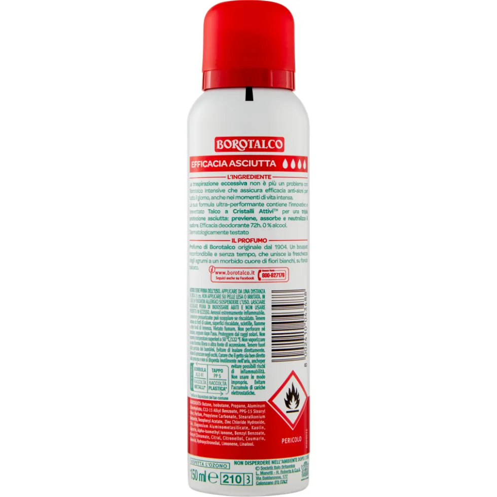 Borotalco Deo Spray Intensive 72H 150ml