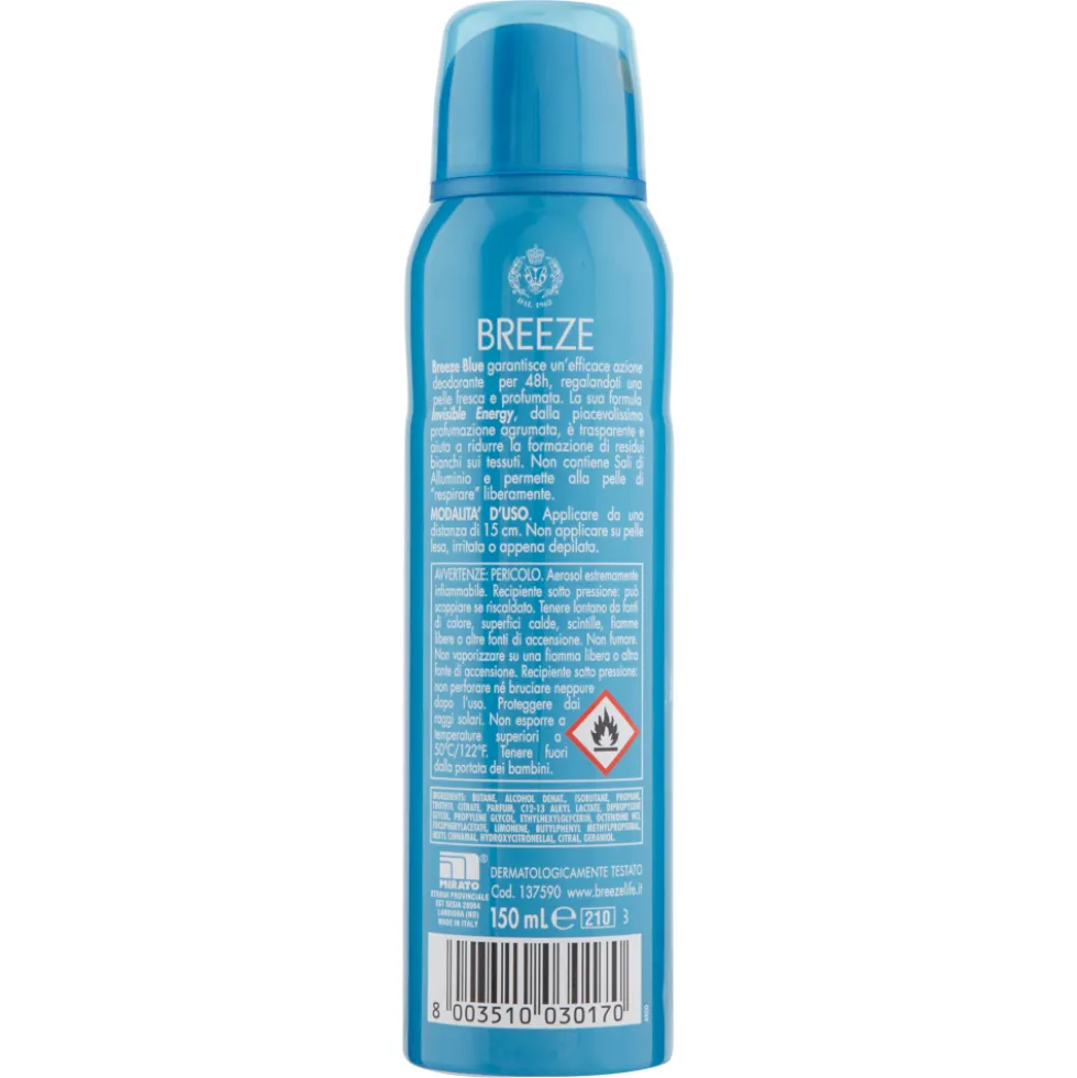Breeze Blue Deodorante Spray 150 ml