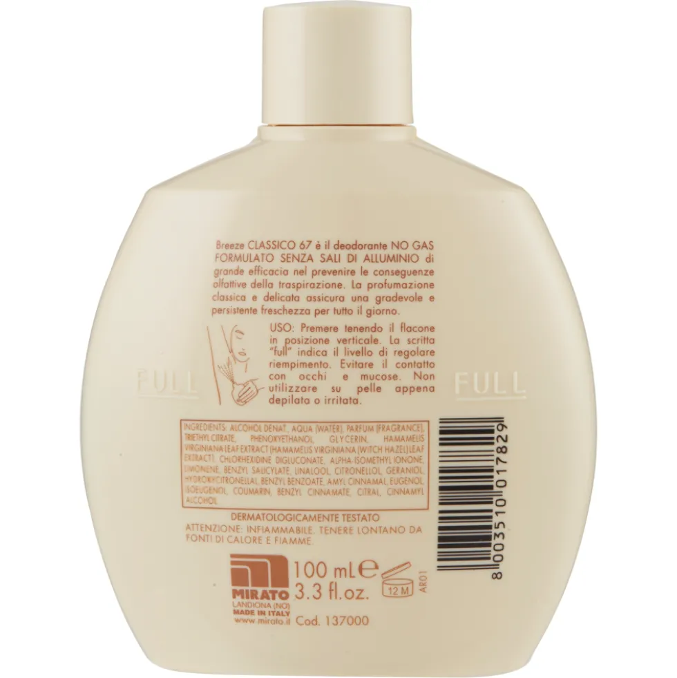 Breeze Classico 67 Deodorante Squeeze 100 ml