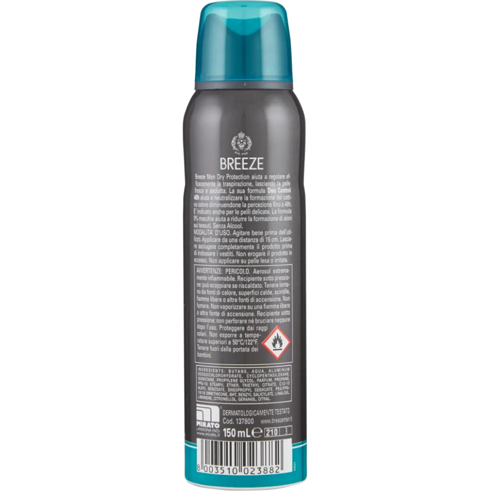 Breeze Men Dry Protection Deodorante Spray 150ml