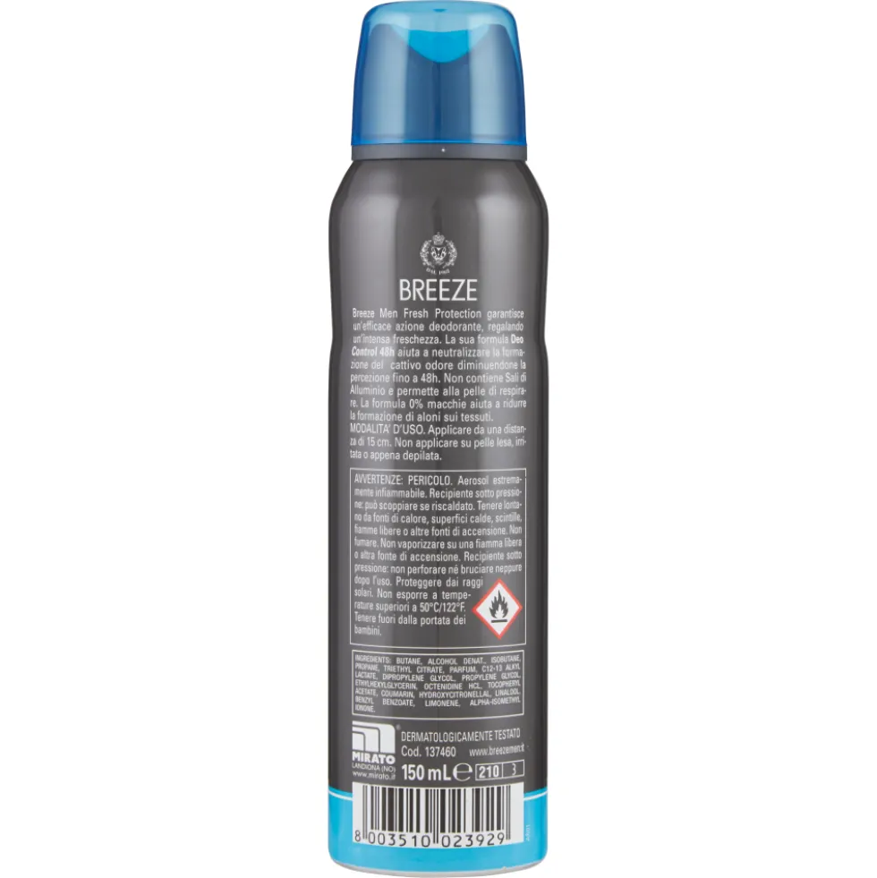 Breeze Men Fresh Protection Deodorante Spray 150 ml