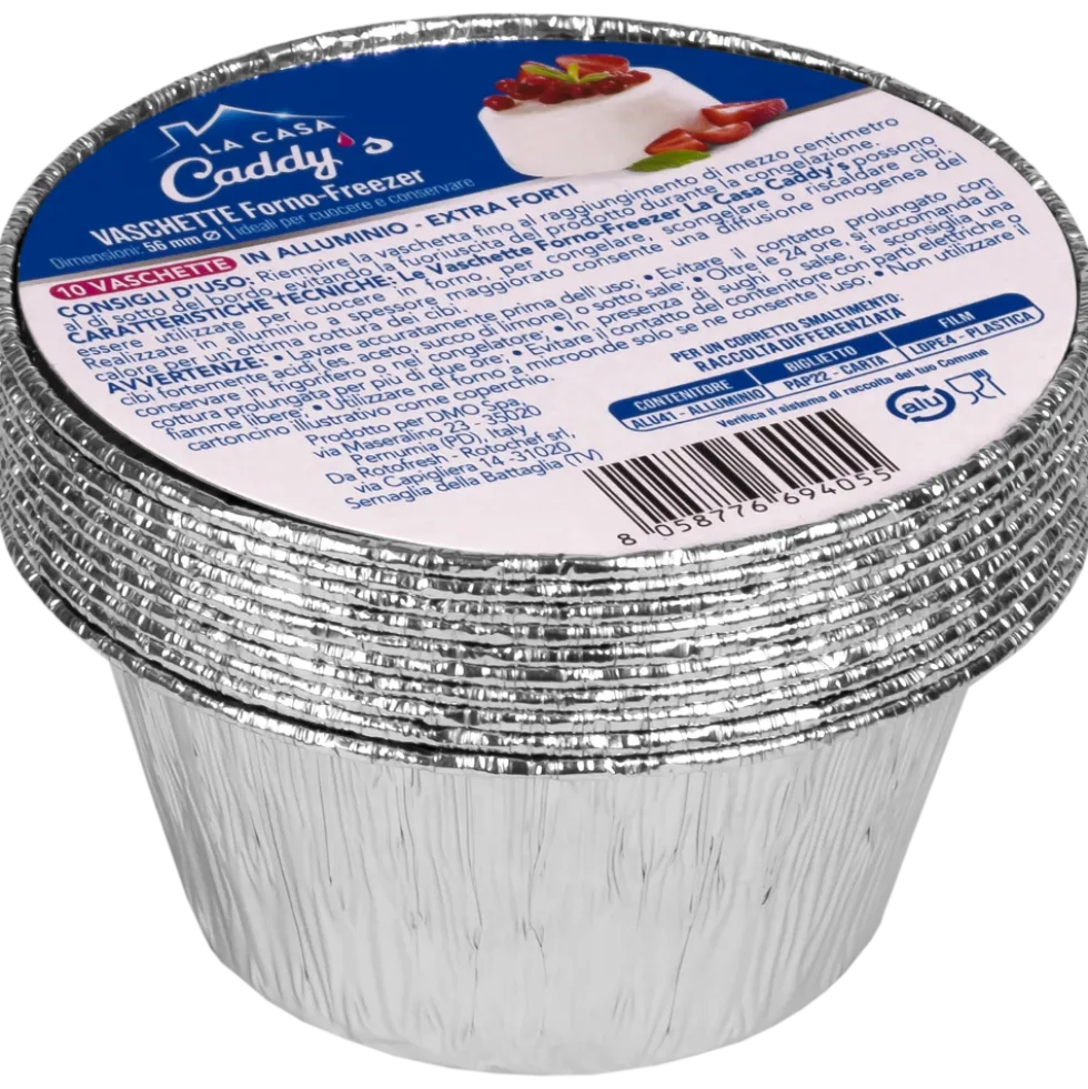 Caddy's Contenitore Alluminio senza Coperchio 10 Pezzi