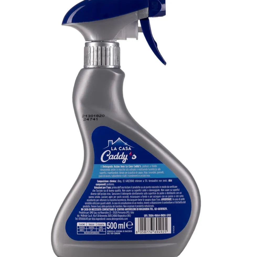 Caddy's Detergente Acciaio Inox Spray 500 ml