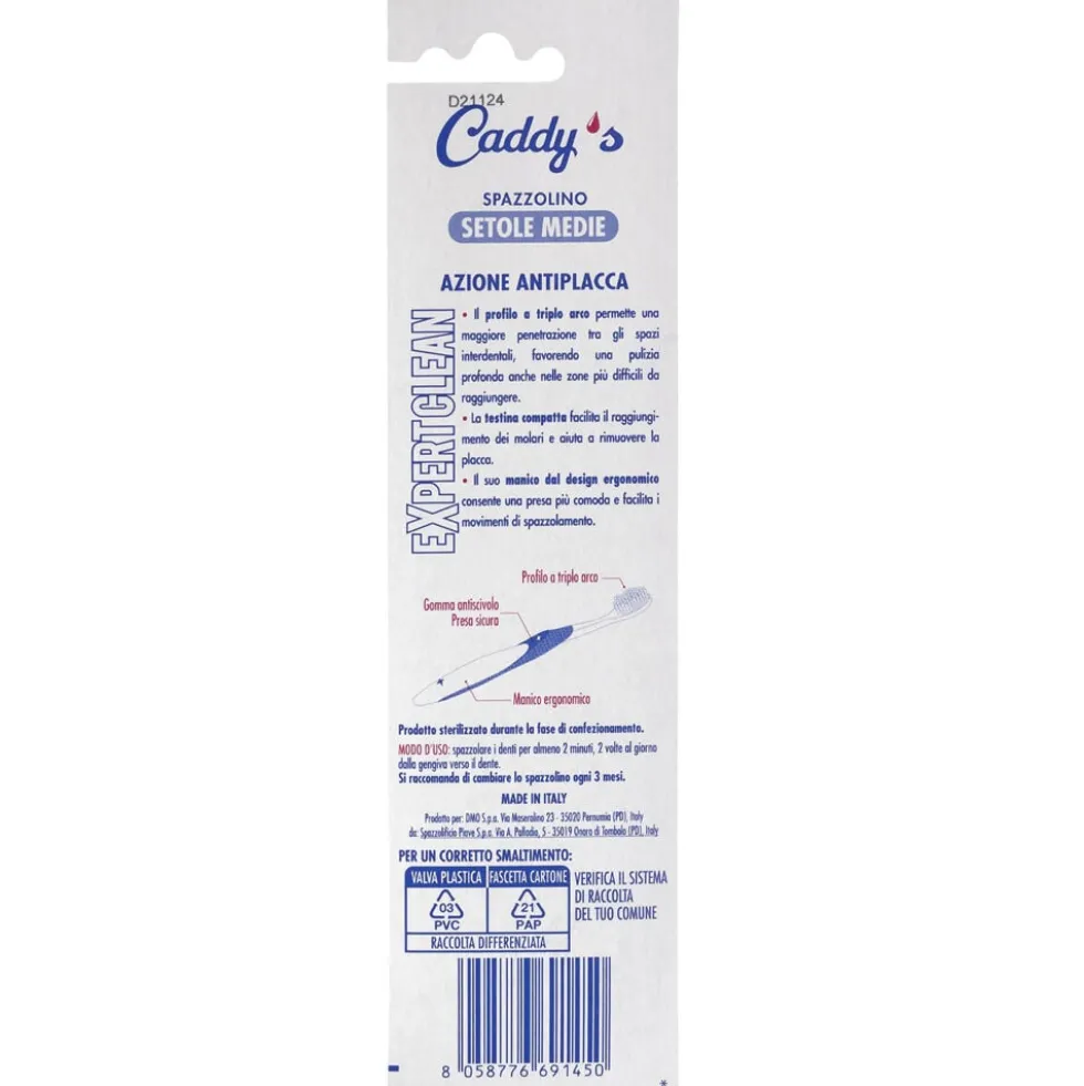 Caddy's Expert Clean Spazzolino Setole Medie