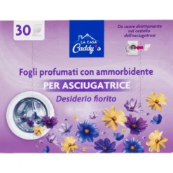 Caddy's Fogli Profumati per Asciugatrice Desiderio Fiorito 30 Pezzi