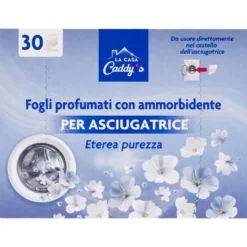 Caddy's Fogli Profumati per Asciugatrice Eterea Purezza 30 Pezzi