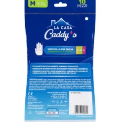 Caddy's Guanti Monouso in Lattice non Talcati Taglia M 10 Pezzi
