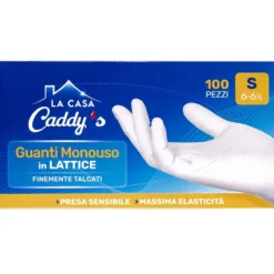 Caddy's Guanti Monouso in Lattice Taglia S 100 Pezzi