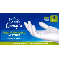 Caddy's Guanti Monouso in Lattice Taglia M 100 Pezzi