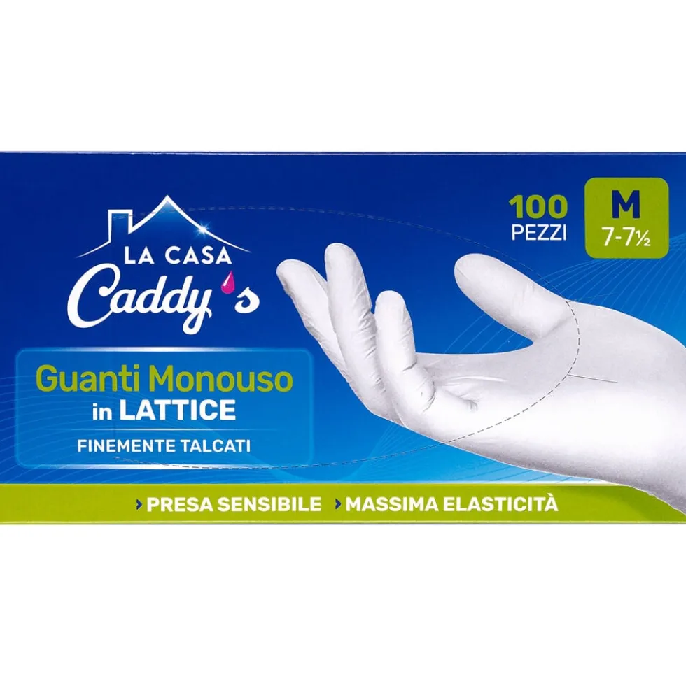 Caddy's Guanti Monouso in Lattice Taglia M 100 Pezzi
