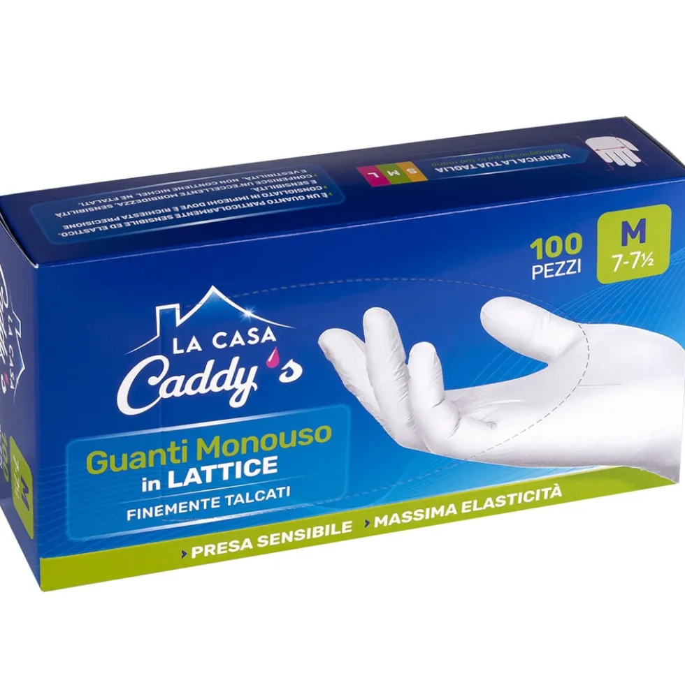 Caddy's Guanti Monouso in Lattice Taglia M 100 Pezzi