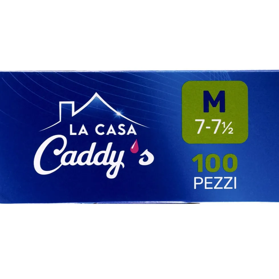 Caddy's Guanti Monouso in Lattice Taglia M 100 Pezzi