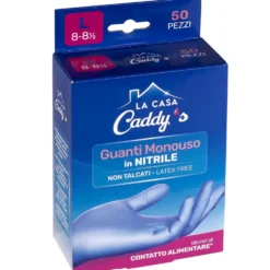 Caddy's Guanti Monouso in Nitrile Taglia L 50 Pezzi