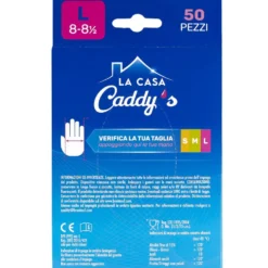 Caddy's Guanti Monouso in Nitrile Taglia L 50 Pezzi